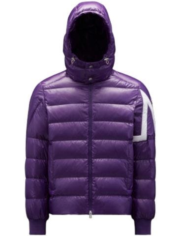 Purple Corydale short Down Jacket