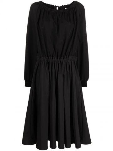Black long sleeved midi Dress