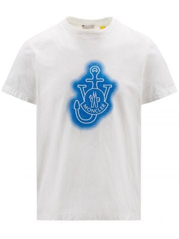 1 Moncler JW Anderson Logo print white T-shirt