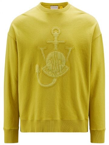 1 Moncler JW Anderson Embroidered logo lime green Sweatshirt