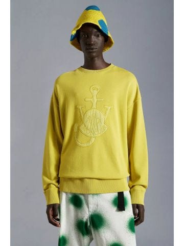 1 Moncler JW Anderson Embroidered logo lime green Sweatshirt