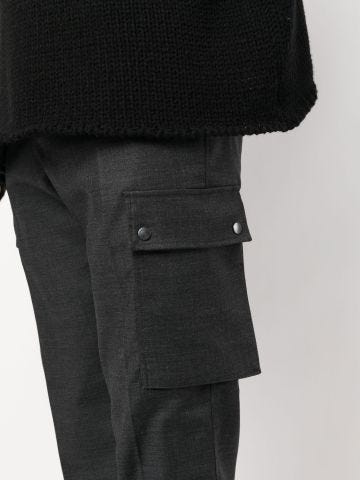 Grey cargo style tailored pants