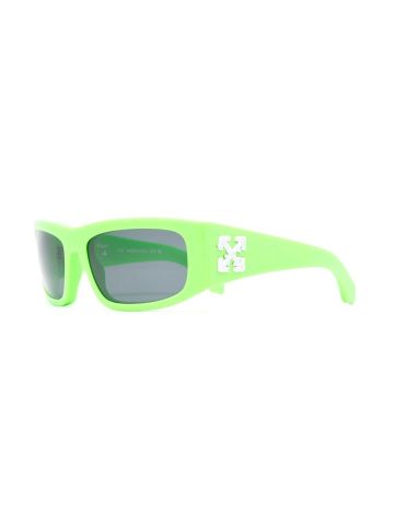 Arrows fluo green rectangular sunglasses