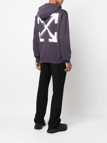 Purple Arrows hoodie with drawstring