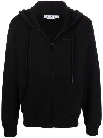 Black Diag Tab zipped Sweatshirt