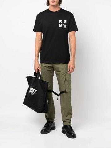 Green tab detail cargo trousers