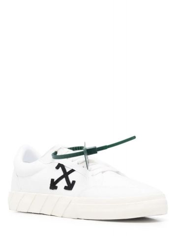 White Low Vulcanized Canvas Sneakers