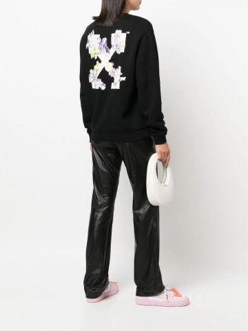 Black Floral Arrows crewneck sweatshirt