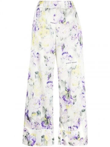Palazzo pants with floral print