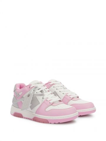 Pink, grey and white Out of Office low-top sneakers