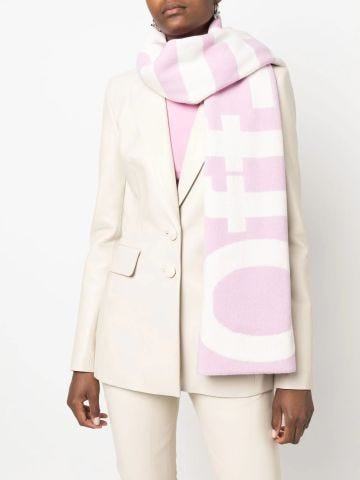 Pink scarf with Off-White logo