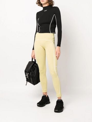 Yellow high-waisted leggings