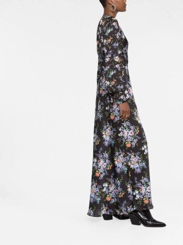 Long floral chemise dress