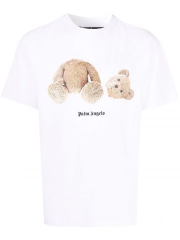 Teddy Bear print white T-shirt