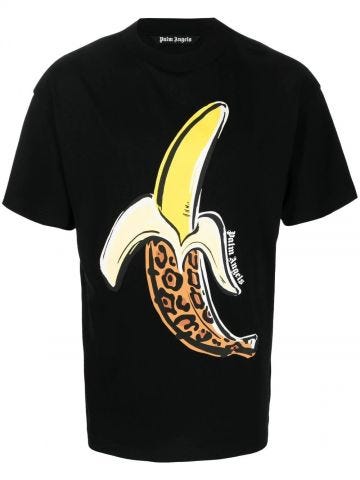 Black  t-shirt with Banana print