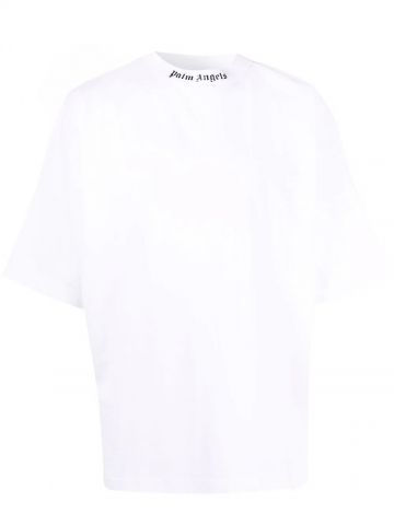 T-shirt bianca con stampa logo