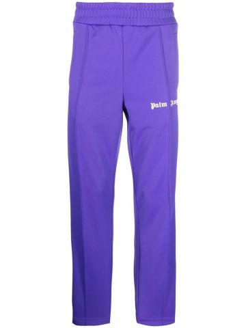 Logo print purple track Pants