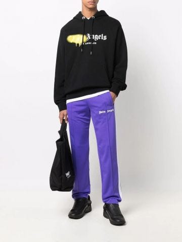 Logo print purple track Pants