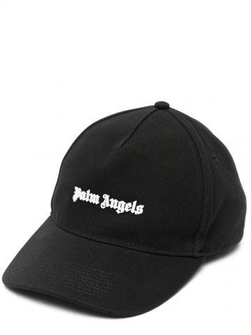 Logo-print baseball black cap