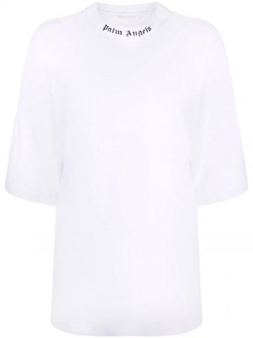 Logo print white oversized T-shirt