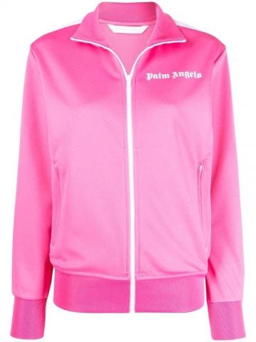 Logo print pink track Jacket