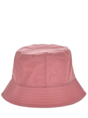 Cappello bucket rosa con stampa logo