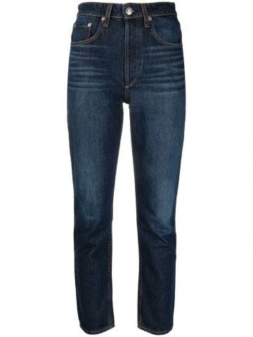 Blu Nina high waist slim-cut jeans