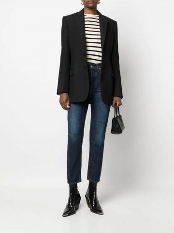 Blu Nina high waist slim-cut jeans