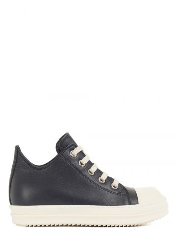 Strobe low kids sneaks in black and milk mousse leather