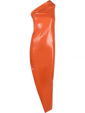 Orange Athena one-shoulder Dress