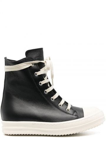 Black leather high-top Sneakers