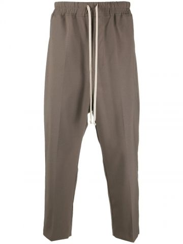 Cropped drop-crotch trousers