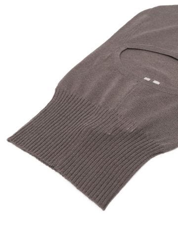 Grey knit balaclava