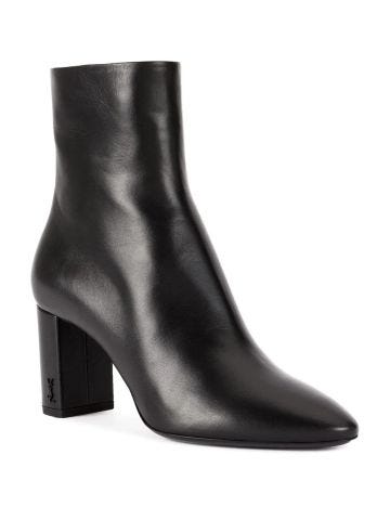 Lou black ankle boots with wide heel