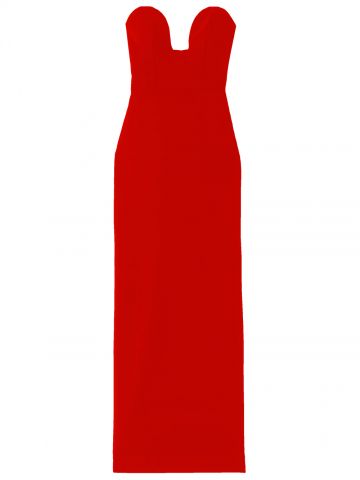 Red Audrey strapless maxi Dress