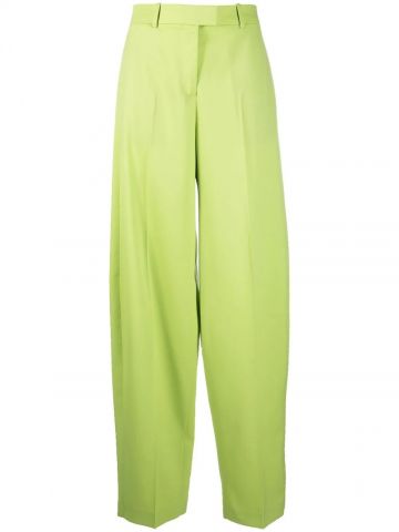 Green wide leg tailored Trousers
