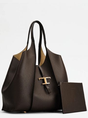 Timeless Shopping bag medium in brown leather