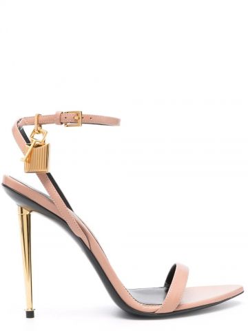 Pink Padlock Pointy Sandals