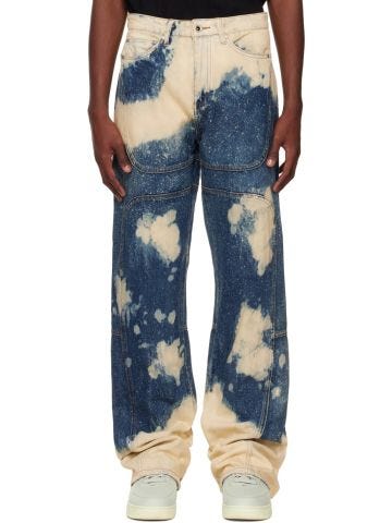 Jeans blu navy sbiancati