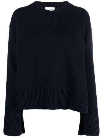 Wide-sleeve wool jumper