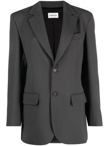 Single-breasted notched-lapel blazer