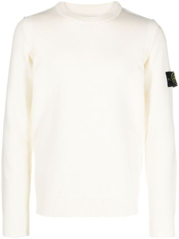 White jumper with Compass application