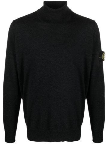 Dark grey turtleneck sweater