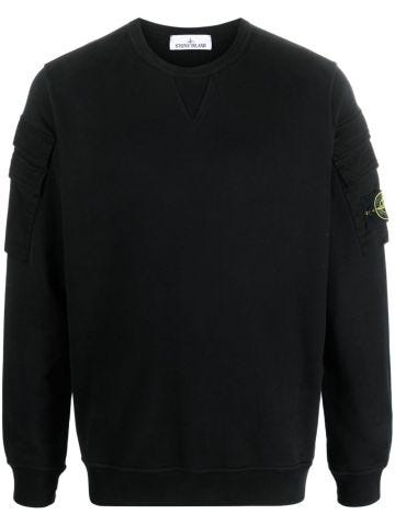 Black sweatshirt with pockets and Compass logo
