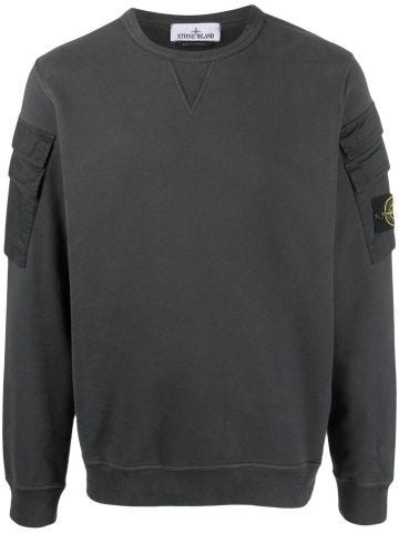 Grey sweatshirt with pockets and Compass logo