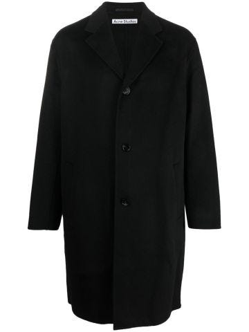 Single-breasted wool coat