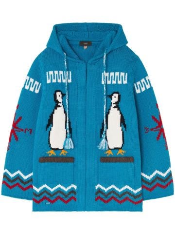 For The Love Of Penguin knitted hoodie