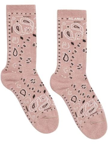 Bandana-print ankle socks
