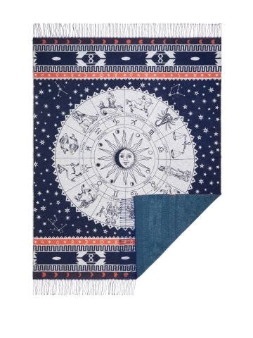 Astrology Wheel woven blanket