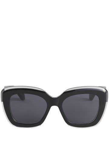 Black sunglasses with transparent inserts